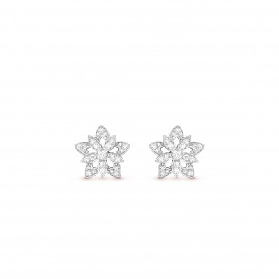 VAN CLEEF ARPELS LOTUS OPENWORK EARRINGS MINI MODEL VCARP0ZV00